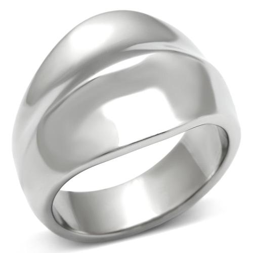 TK397 - High polished (no plating) Stainless Steel Ring with No Stone