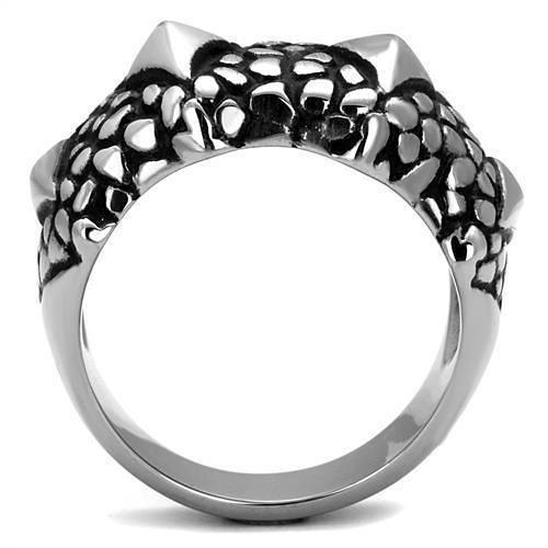 TK2513 - High polished (no plating) Stainless Steel Ring with Epoxy