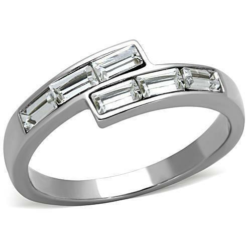 TK1335 - High polished (no plating) Stainless Steel Ring with Top