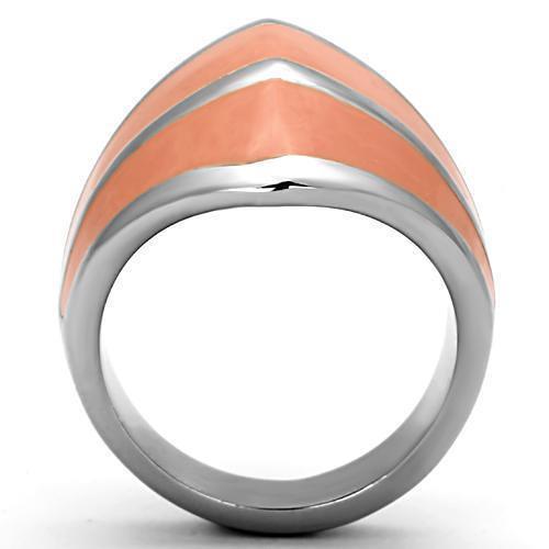 TK822 - High polished (no plating) Stainless Steel Ring with Epoxy  in