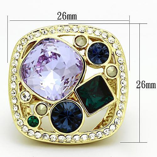 TK855 - IP Gold(Ion Plating) Stainless Steel Ring with Top Grade