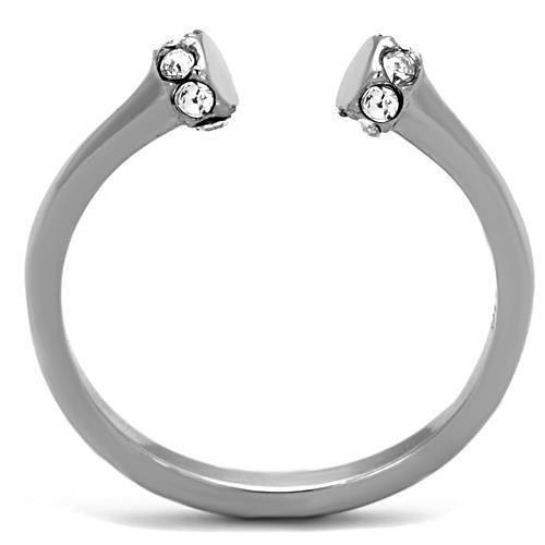 TK1580 - High polished (no plating) Stainless Steel Ring with Top