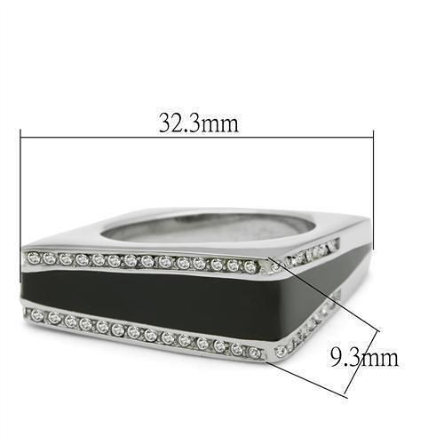 TK232 - High polished (no plating) Stainless Steel Ring with Top Grade