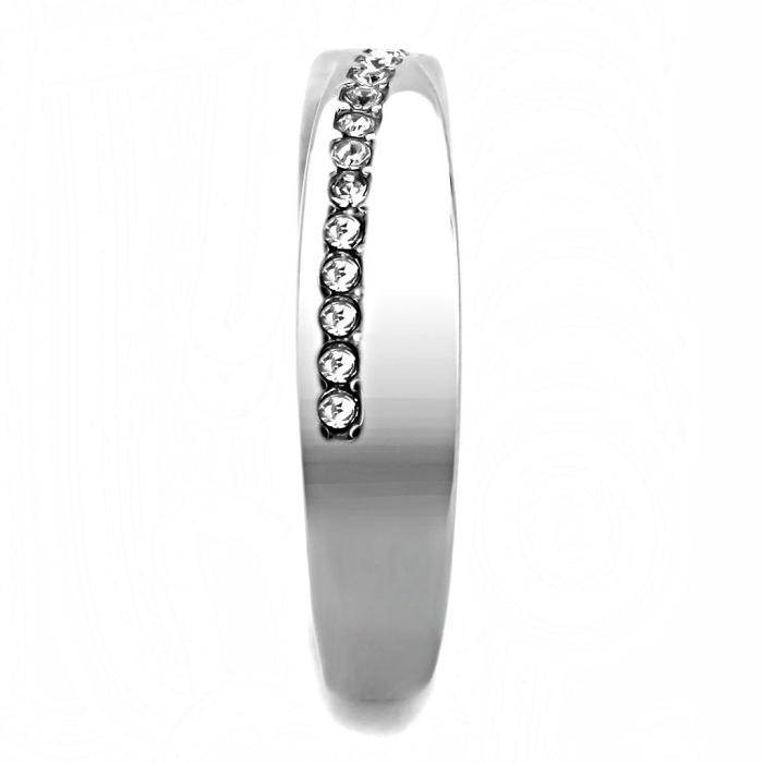 TK3501 - High polished (no plating) Stainless Steel Ring with Top