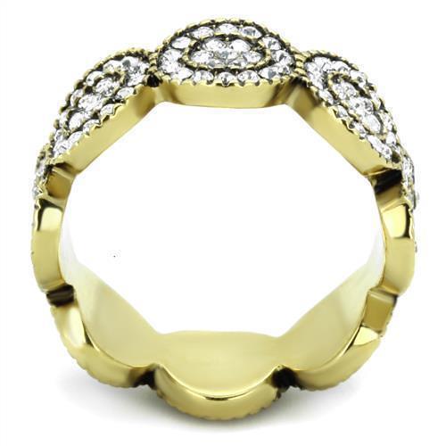 TK1875 - IP Gold(Ion Plating) Stainless Steel Ring with Top Grade