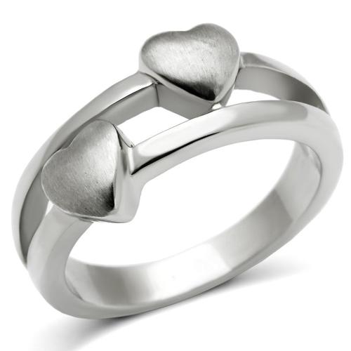 TK398 - High polished (no plating) Stainless Steel Ring with No Stone