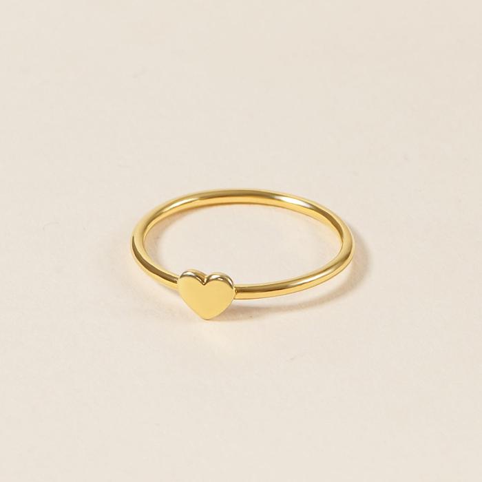 Minimalist Heart Gold Ring Silver Dainty Ring