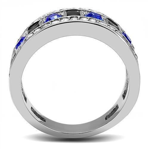 TK3141 - High polished (no plating) Stainless Steel Ring with Top