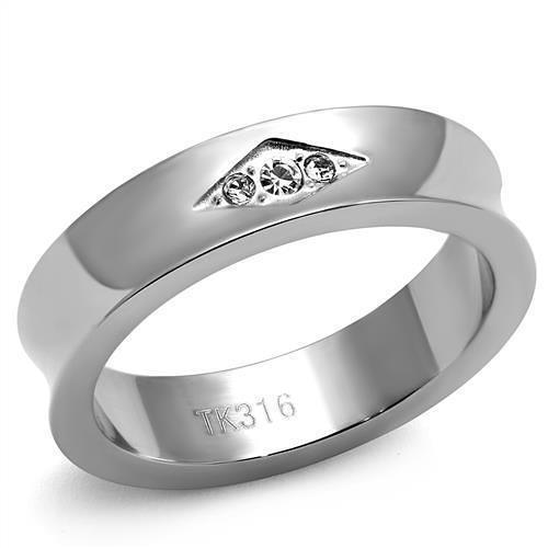 TK2562 - High polished (no plating) Stainless Steel Ring with Top