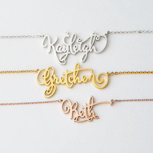 Teen Girls Necklace, Tween Girl Jewelry, Gold Nameplate Necklace
