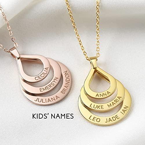 Mother Necklace Kids Names, Children Name Jewelry, Gift From Daughter