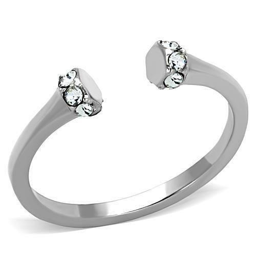 TK1580 - High polished (no plating) Stainless Steel Ring with Top