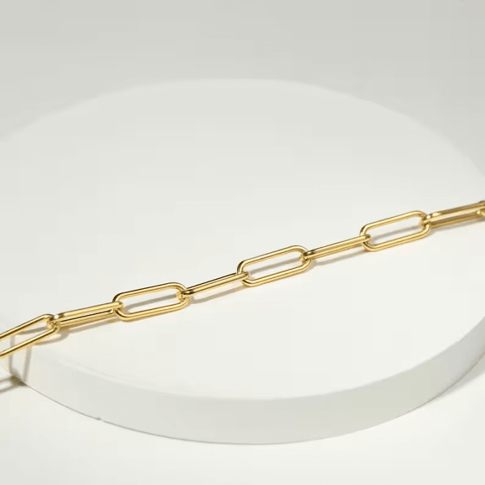 Paperclip Chain Bracelet, Link Chain Bracelet, Bracelet For Women