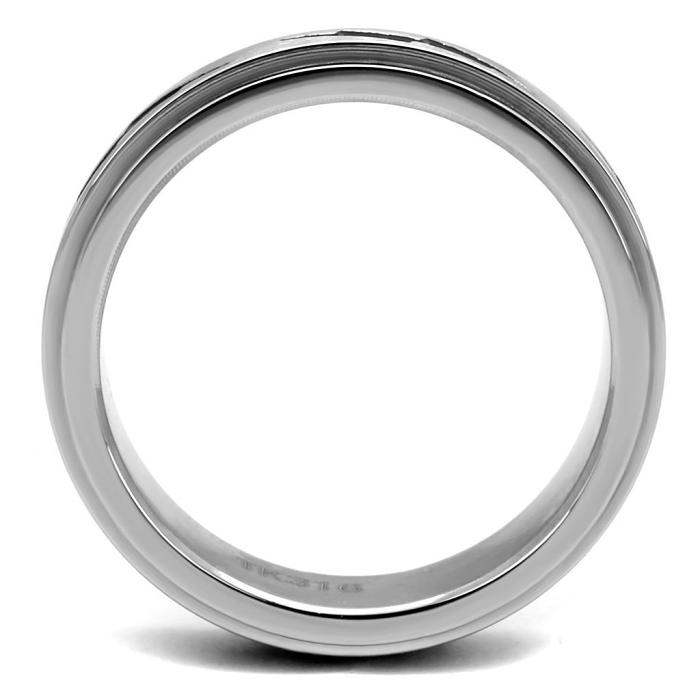 TK2926 - High polished (no plating) Stainless Steel Ring with Epoxy