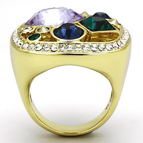 TK855 - IP Gold(Ion Plating) Stainless Steel Ring with Top Grade