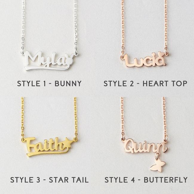 Little Girl Necklace, Baby Name Necklace, Toddler Gift, Baby Shower