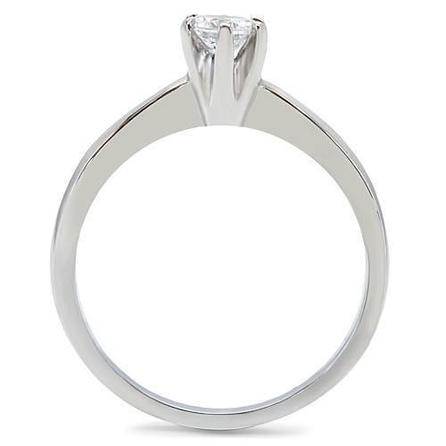 TK203 - High polished (no plating) Stainless Steel Ring with AAA Grade