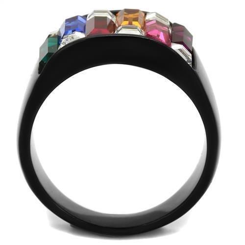 TK1397J - IP Black(Ion Plating) Stainless Steel Ring with Top Grade
