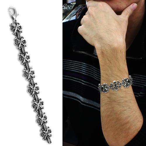TK576 - High polished (no plating) Stainless Steel Bracelet with No