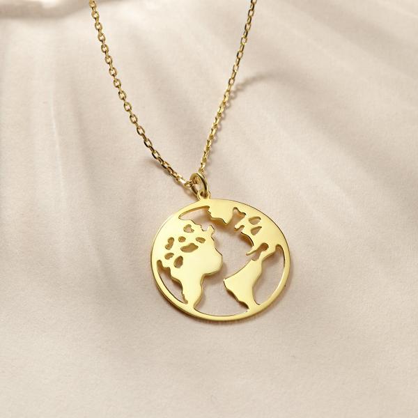 World Map Necklace Globetrotter Necklace