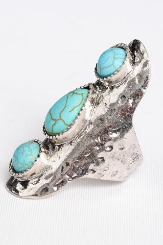 Waterfall Droplet Turquoise Stone Ring