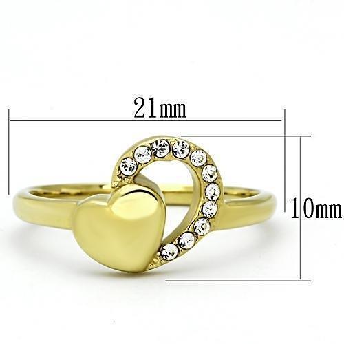 TK1024 - IP Gold(Ion Plating) Stainless Steel Ring with Top Grade
