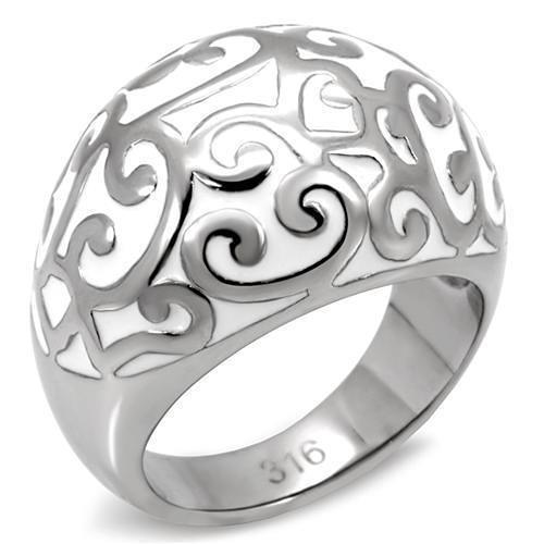 TK107 - High polished (no plating) Stainless Steel Ring with No Stone