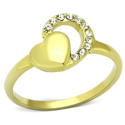 TK1024 - IP Gold(Ion Plating) Stainless Steel Ring with Top Grade