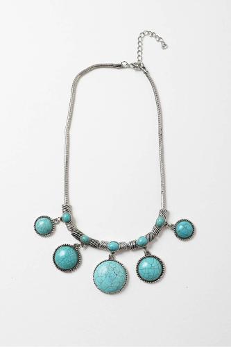 Turquoise Charm Link Necklace