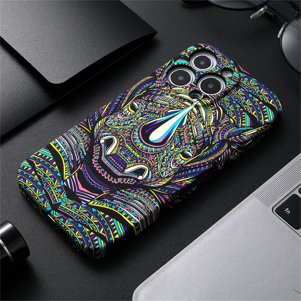 Aztec Rhinoceros iPhone Case Luminous Phone Cases iPhone 15 Cases