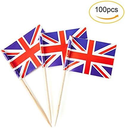 Australia Flag Australian Small Toothpick Mini Cupcake Flags Decorations (100 pcs)