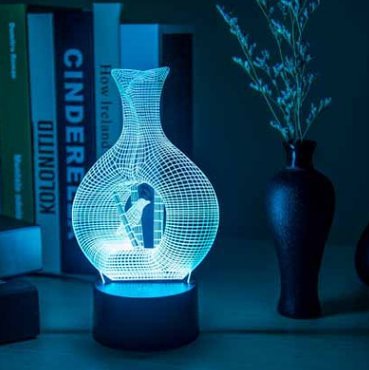 Geometric Vase 3D Night Light