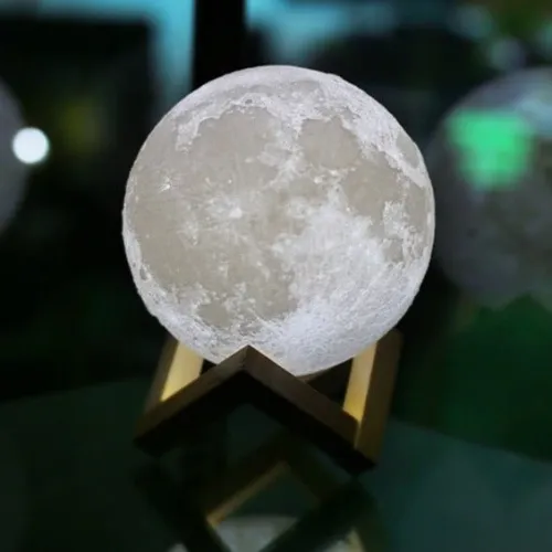 3D Printed Moon Lamp with Dual-Color Sensor