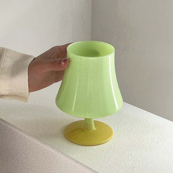 Lantern Shaped Glass Goblet Cup