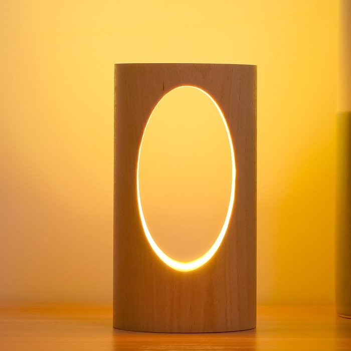 Minimalistic Tree Cave Design Wood LED Light