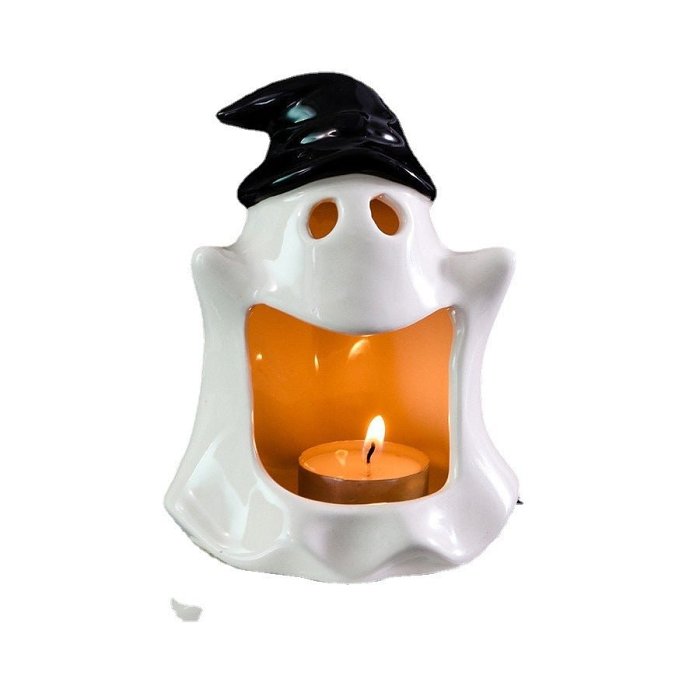 Halloween Cute Ghost Ceramic Candle Holder