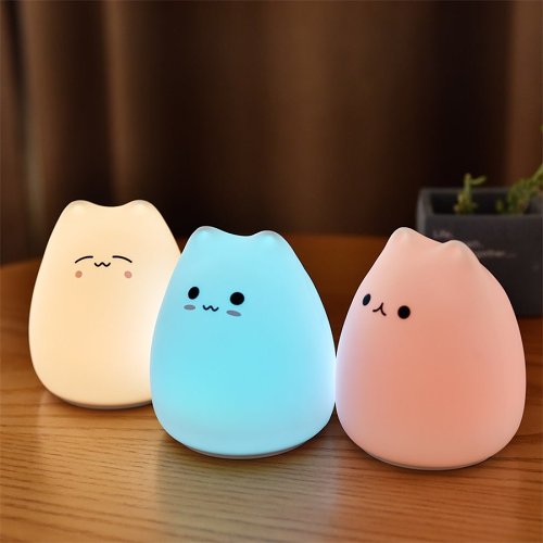 Cute Cats LED Night Light with Touch Sensor