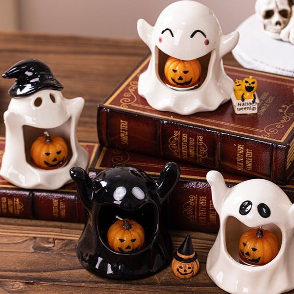 Halloween Themed Candle Holders - Cute Ghost