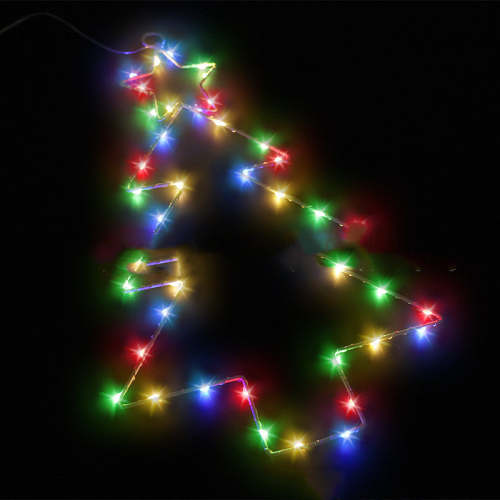 Wrought Iron Christmas Tree Lantern LED Garland