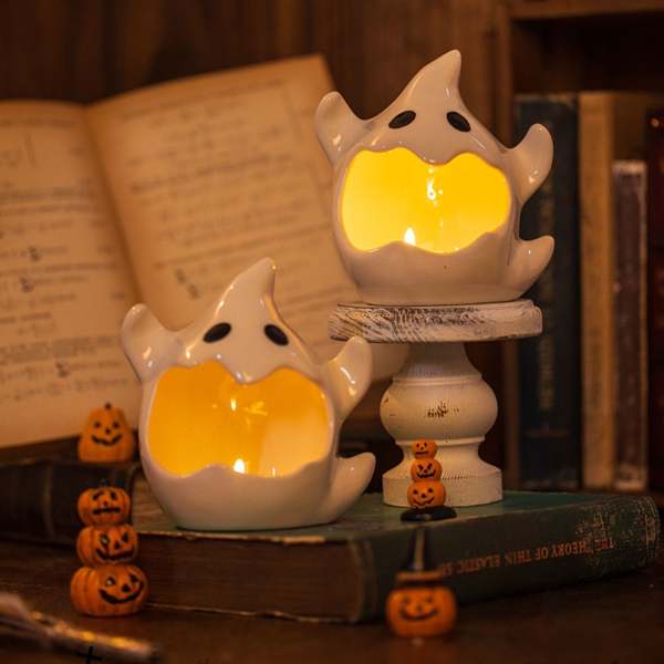 Halloween Themed Candle Holders - Spooky Ghost