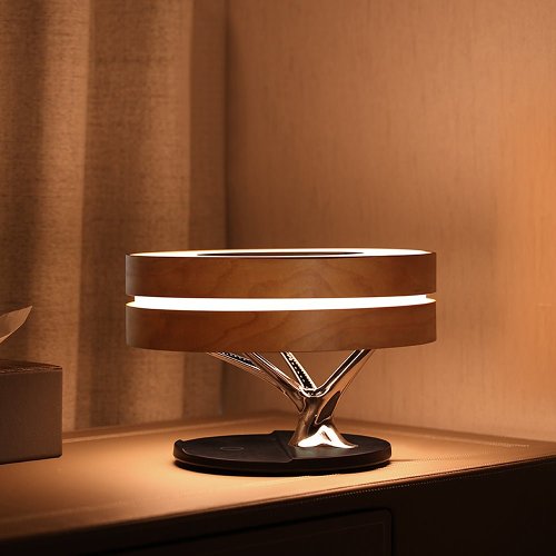 Wood Style Bluetooth Music Speaker Lamp