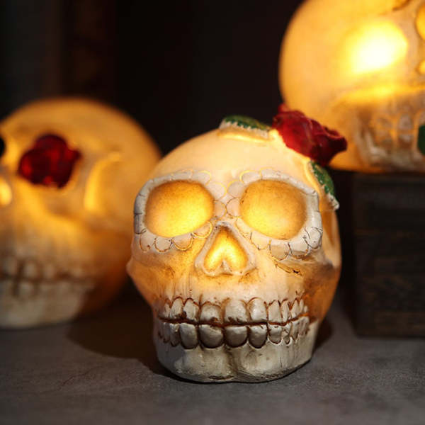 Skulls and Roses Halloween Display Decor