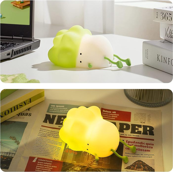 Cabbage Table Lamp and Phone Holder Decor