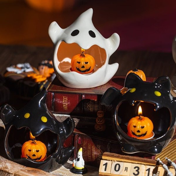 Halloween Themed Candle Holders - Spooky Ghost