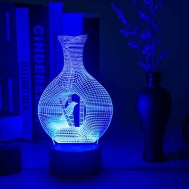 Geometric Vase 3D Night Light