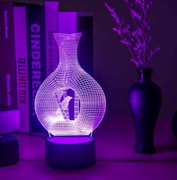 Geometric Vase 3D Night Light