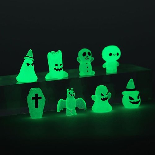 Glow in the Dark Halloween Mini Figurines - Set of 8