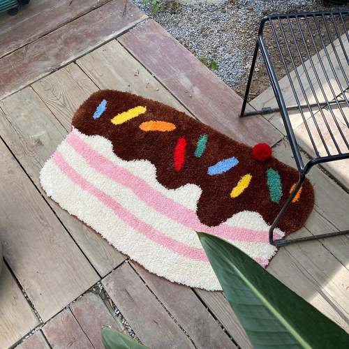 Cake with Rainbow Sprinkles Rug