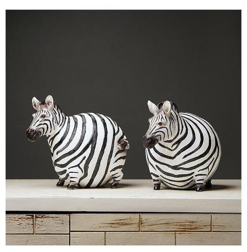 Oversized Zebra Figurines