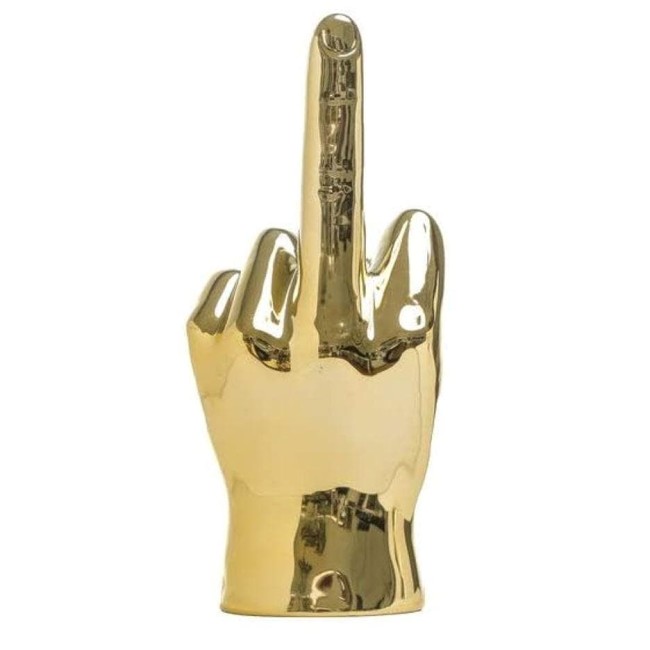 Gold Middle Finger Decorative Figure